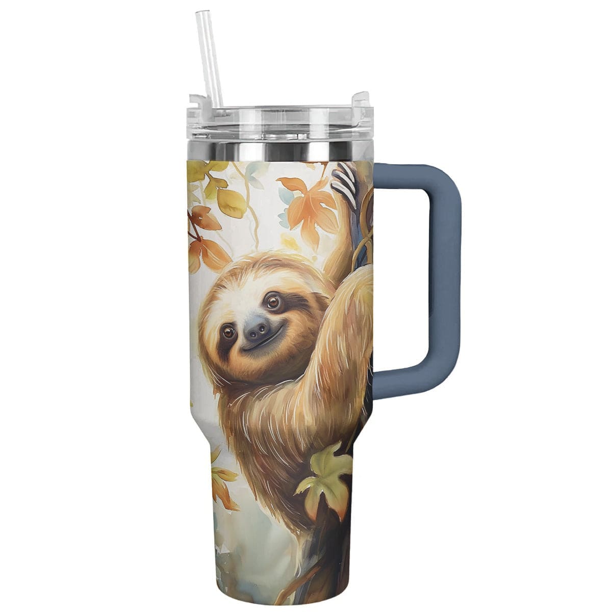 Sloth 40 Oz Shineful™ Tumbler Cute Nl09 Navy 40Oz