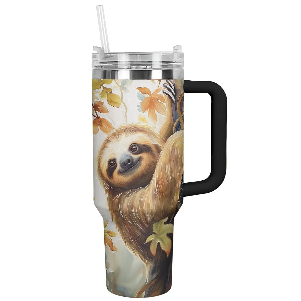 Sloth 40 Oz Shineful™ Tumbler Cute Nl09 Black 40Oz