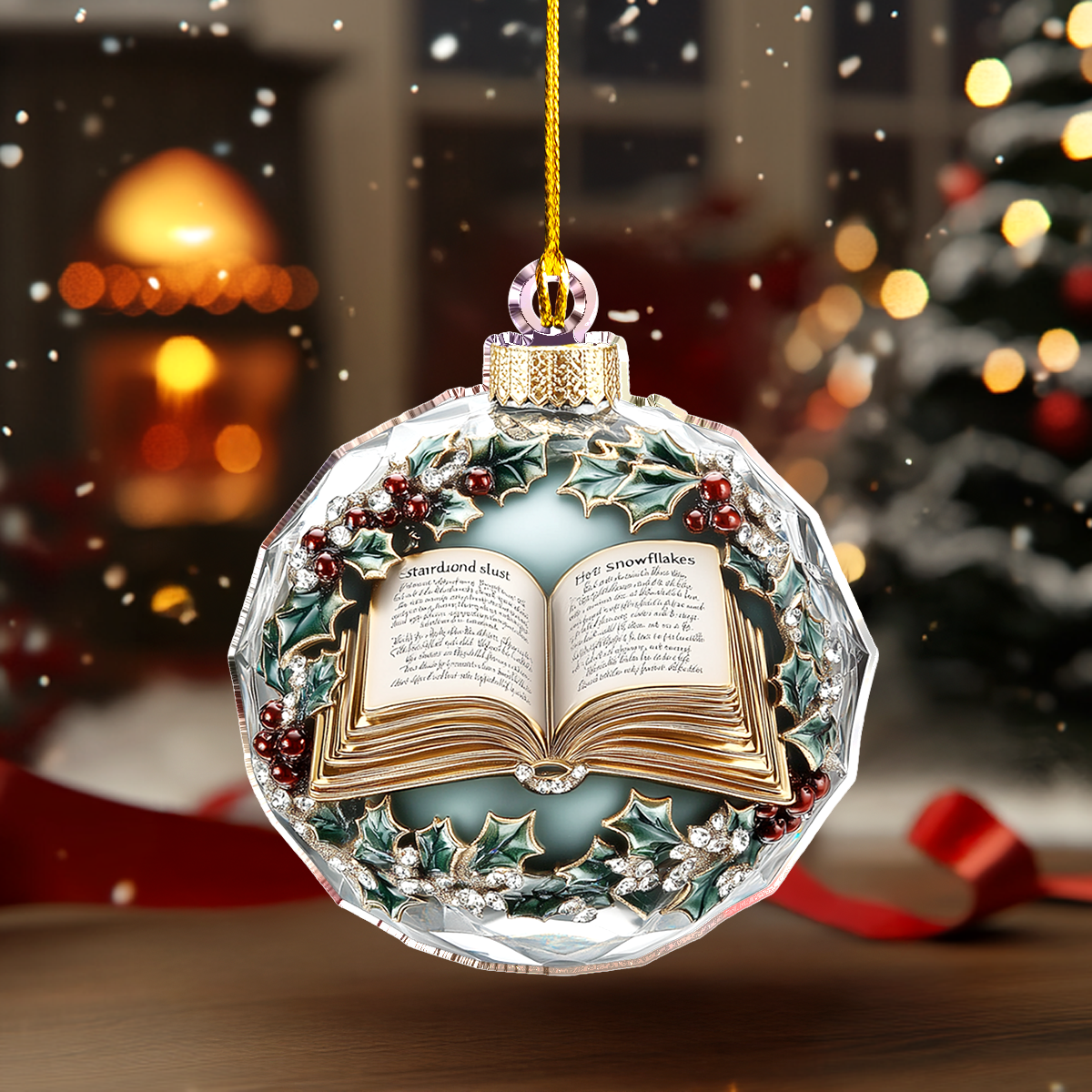 Shineful 2D Acrylic Ornament Crystal Book Magic