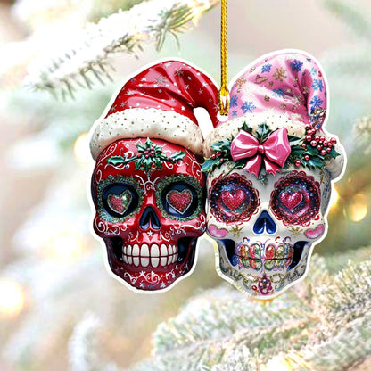 Shineful 2D Acrylic Ornament Pretty Chistmas Sugar Skulls Love