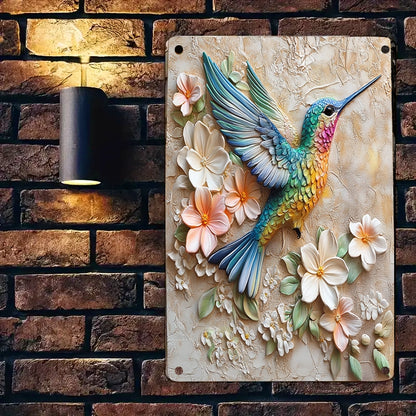 Shineful 2D Metal Sign Wings of Joy Hummingbird