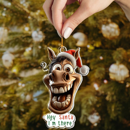 Shineful 2D Acrylic Ornament - Funny Horse Christmas