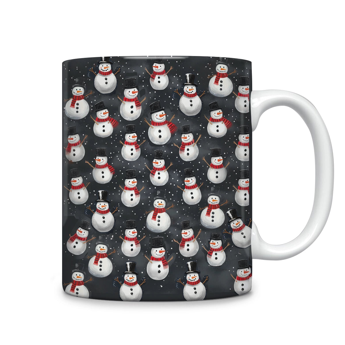 Tasse en céramique brillante Holiday Hugs Bonhomme de neige Noël