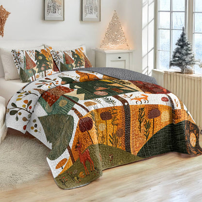 Shineful All Season Quilt 3-Piece Set - Whimsical Forest