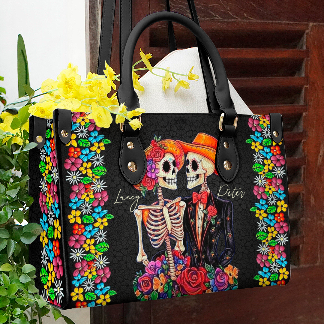 Shineful Leather Bag Vibrant Skull Romance