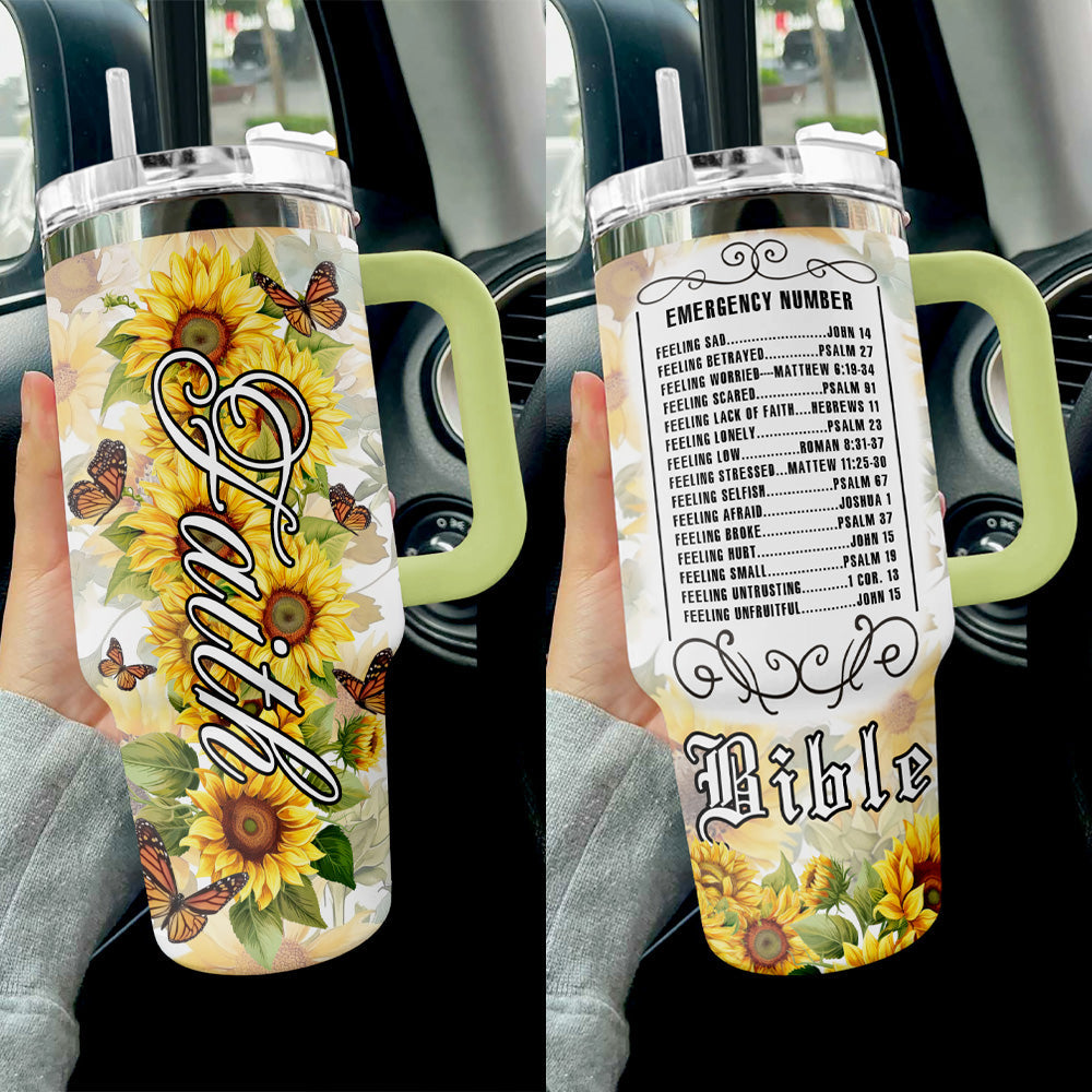 Faith 40 Oz Shineful™ Tumbler Sunflower God Nl09 40Oz