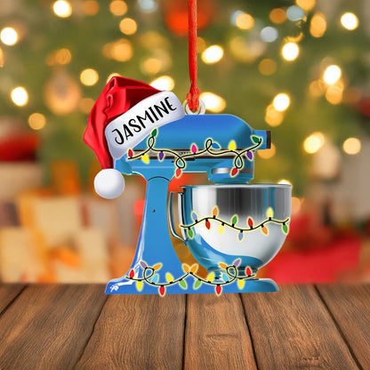 Glänzendes 2D Acrylornament Personalisierter Weihnachtsmischer