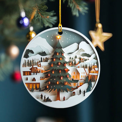 Shineful 2D Acrylic Ornament Holiday City