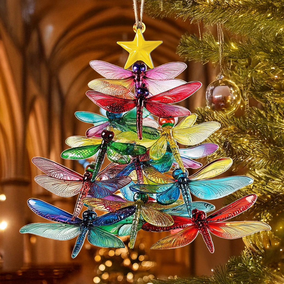 Shineful 2D Acrylic Ornament Dragonfly Dream Tree