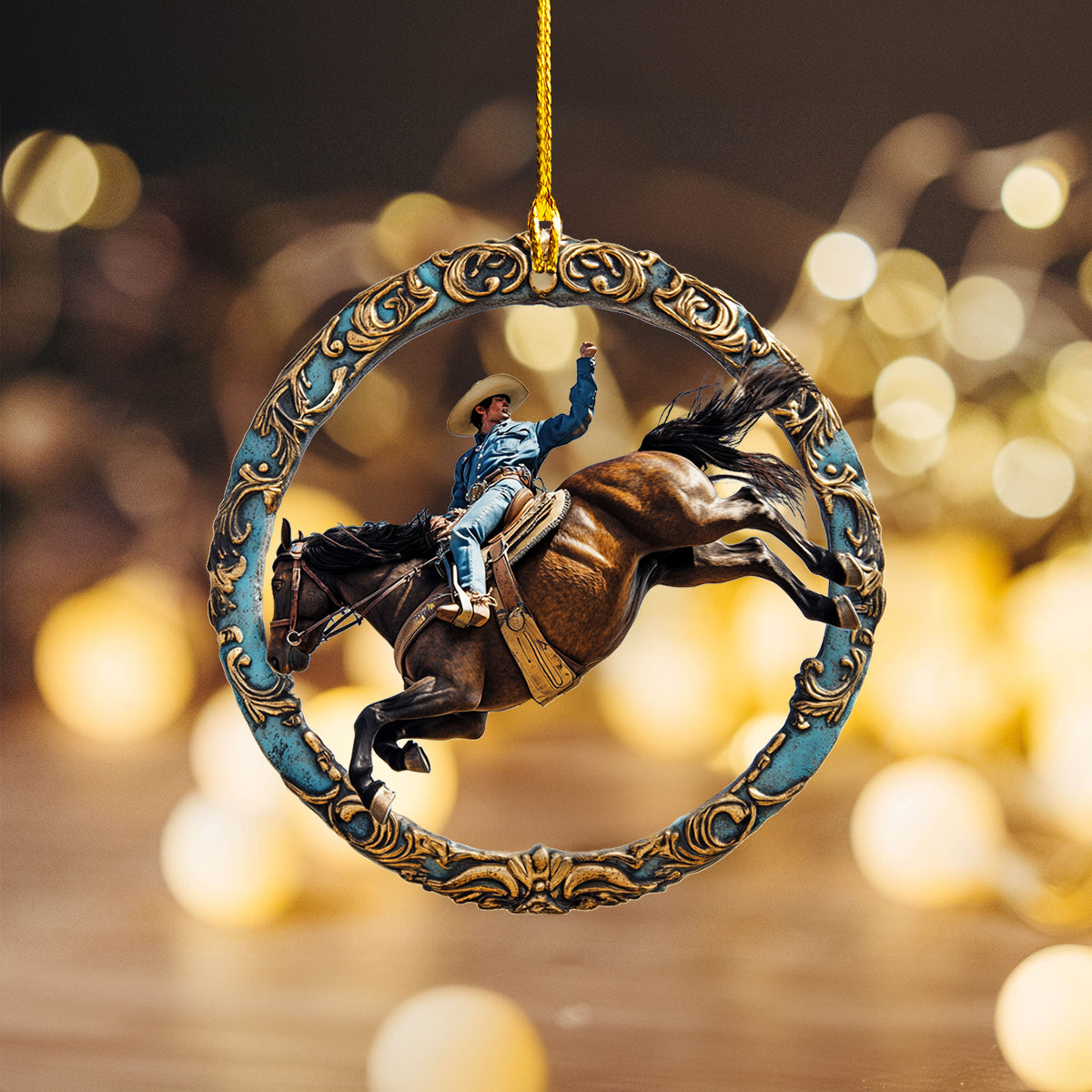 Shineful 2D Acrylic Ornament Rodeo Scene