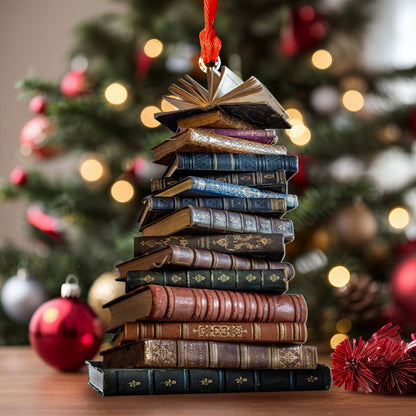 Shineful 2D Acrylic Ornament - Tower of Books