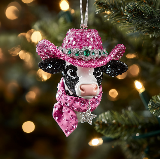 Shineful 2D Acrylic Ornament Sparkling Cowgirl Holiday