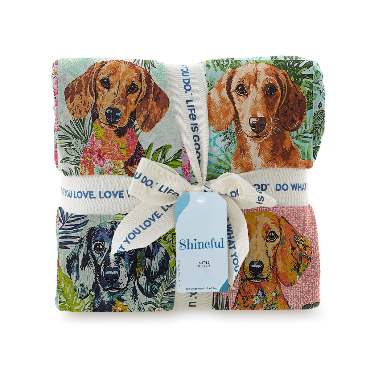 Shineful Fleece Blanket Dachshund Patchwork Collection