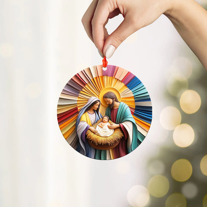 Shineful 2D Acrylic Ornament Radiant Nativity Blessing