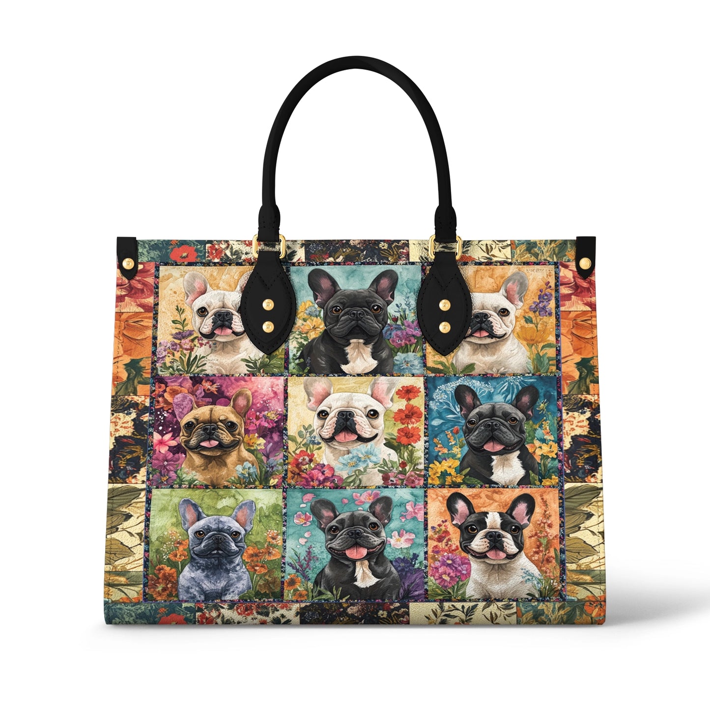 Shineful Leather Bag French Bulldog Garden