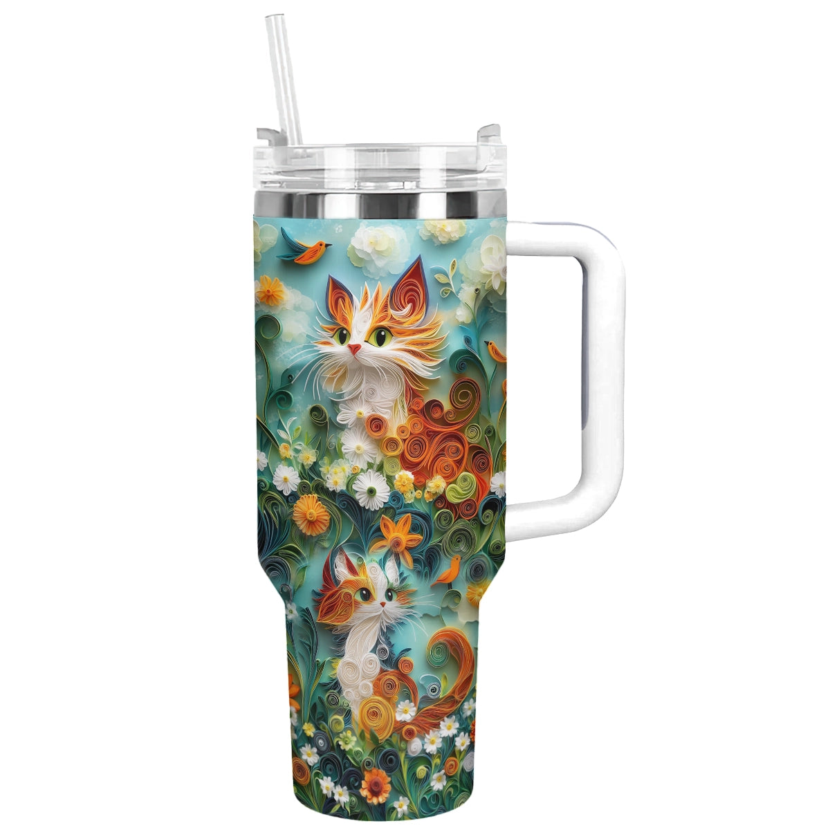 Chat à plume fantaisiste Shineful Tumbler