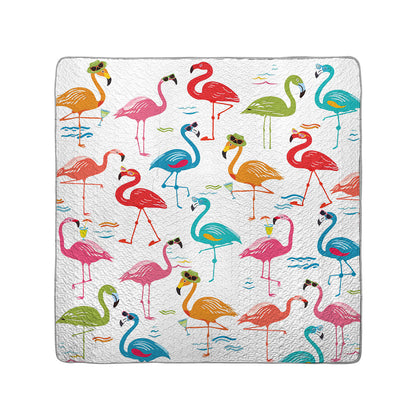 Shineful All Season Quilt 3-teiliges Set Flamingo Whimsical