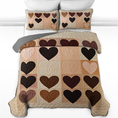 Shineful All Season Quilt 3-Piece Set - Warm Heart