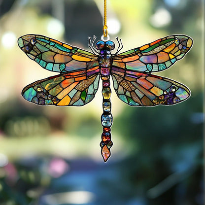 Glänzendes 2D Acrylornament Mystic Wings Libelle 