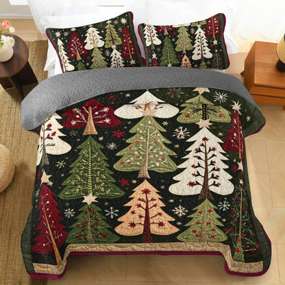 Shineful All Season Quilt 3-Piece Set Winter Woods