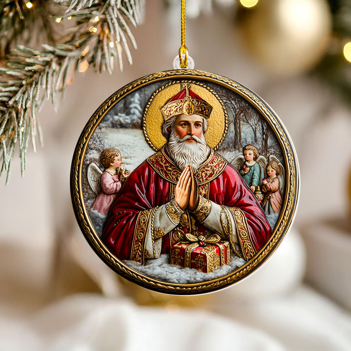 Shineful 2D Acrylic Ornament St. Nicholas Blessings