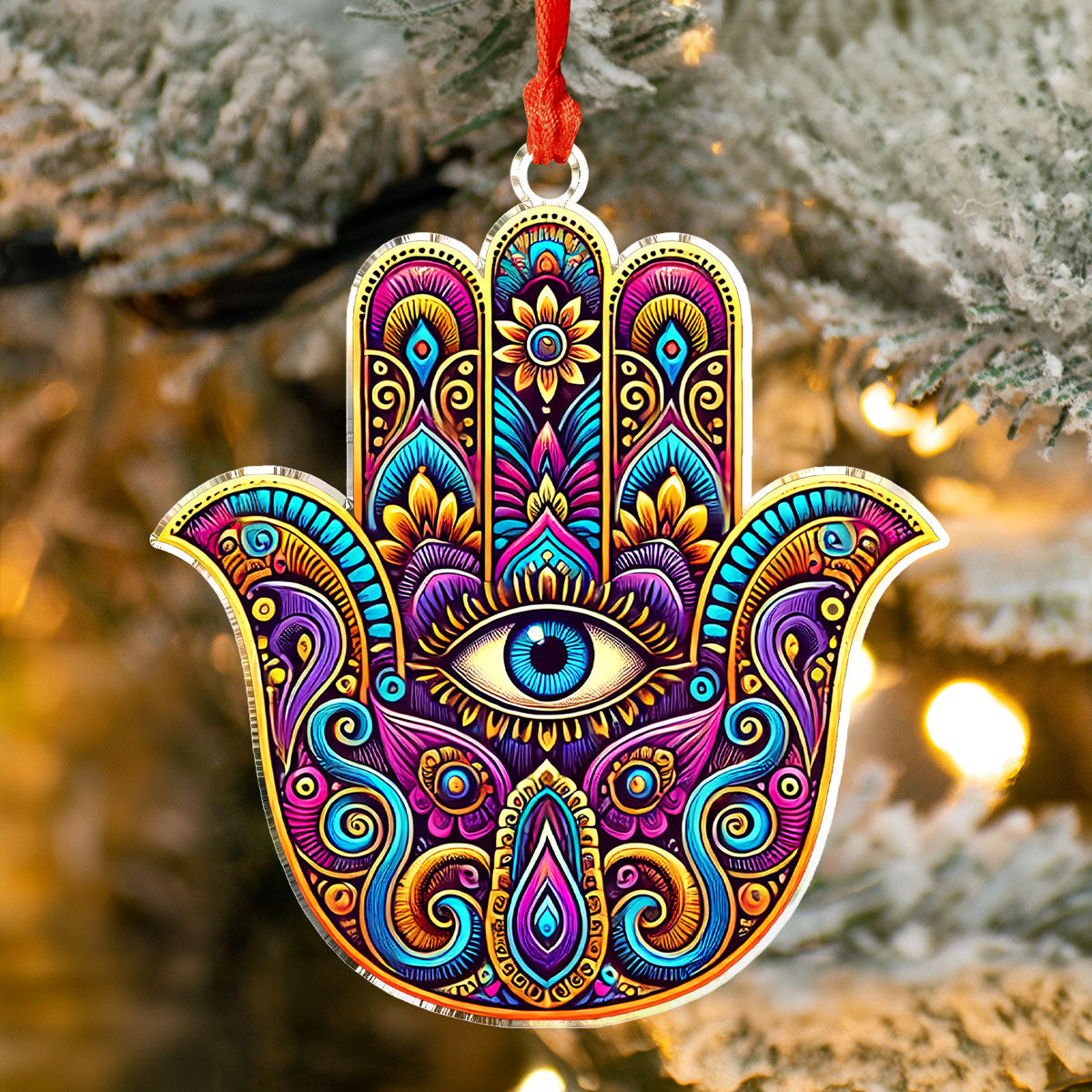 Shineful 2D Acrylic Ornament - Hamsa Hand