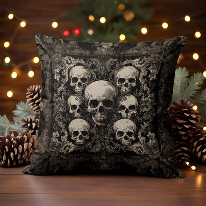 Shineful 2D Print Cushion Cover, Pillowcase, Pillows Covers - Gothic Skull Majesty