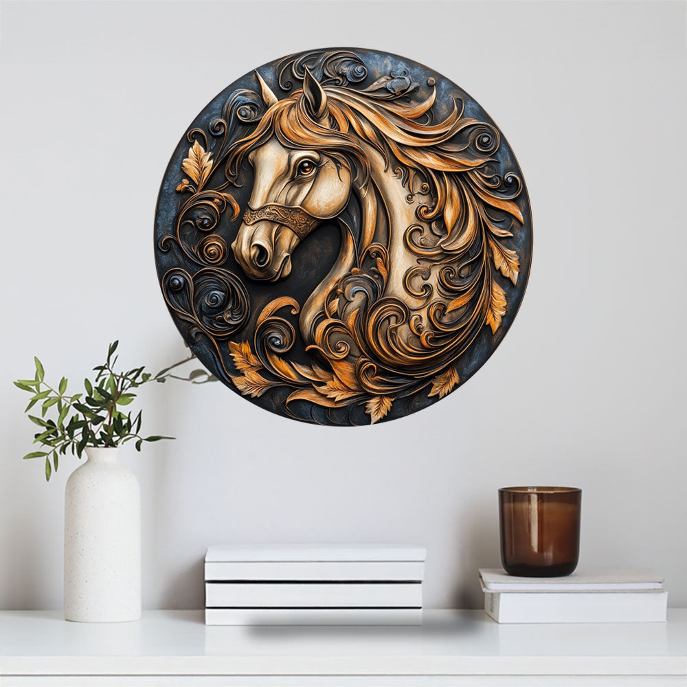 Shineful 2D Metal Sign Enchanting Horse