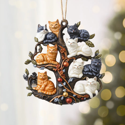 Shineful 2D Acrylic Ornament Tree of Feline Joy