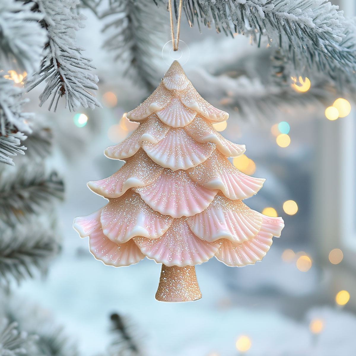 Shineful 2D Acrylic Ornament - Seashell Christmas Tree