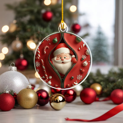 Shineful 2D Acrylic Ornament - Santa Surprise Christmas