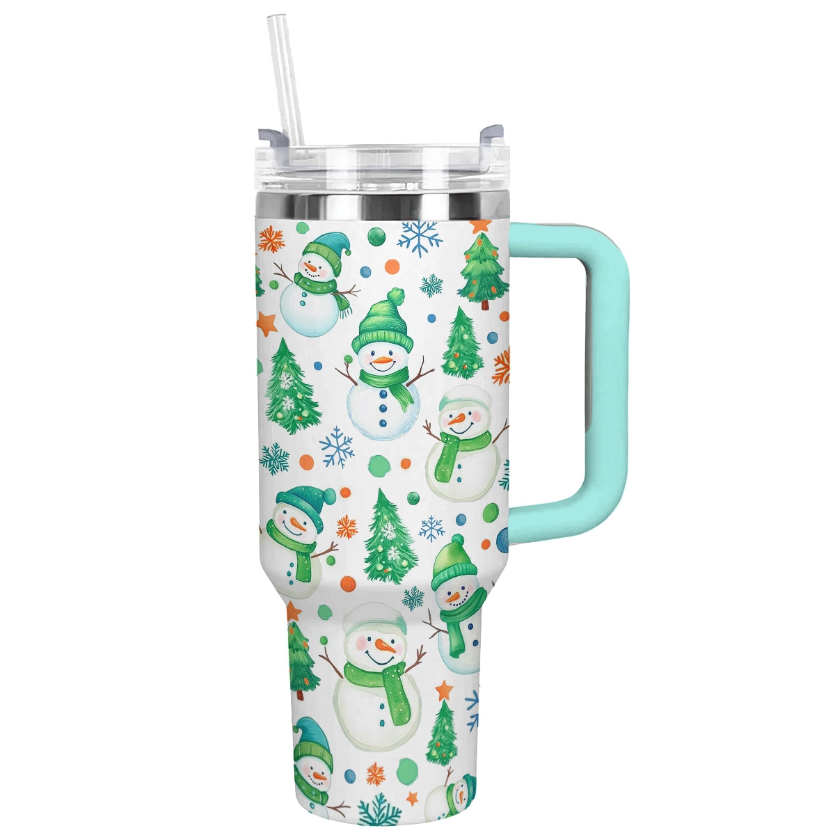 Shineful Tumbler Green Snowman Wonderland