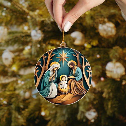 Shineful 2D Acrylic Ornament - Bethlehem’s Blessed Scene