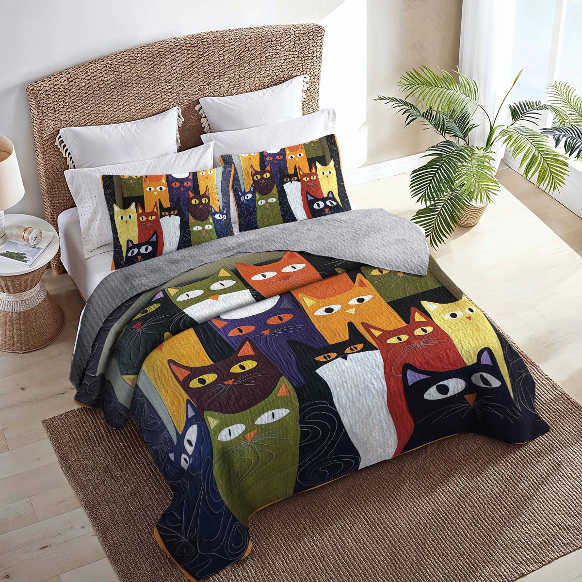 Shineful All Season Quilt 3-Piece Set Whiskered Wonders