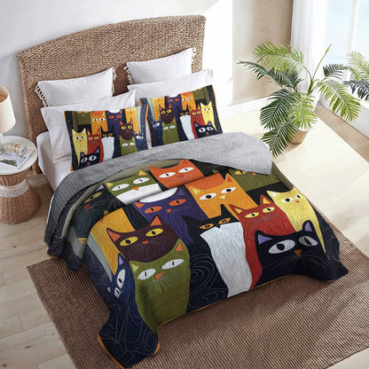 Shineful All Season Quilt 3-Piece Set Whiskered Wonders