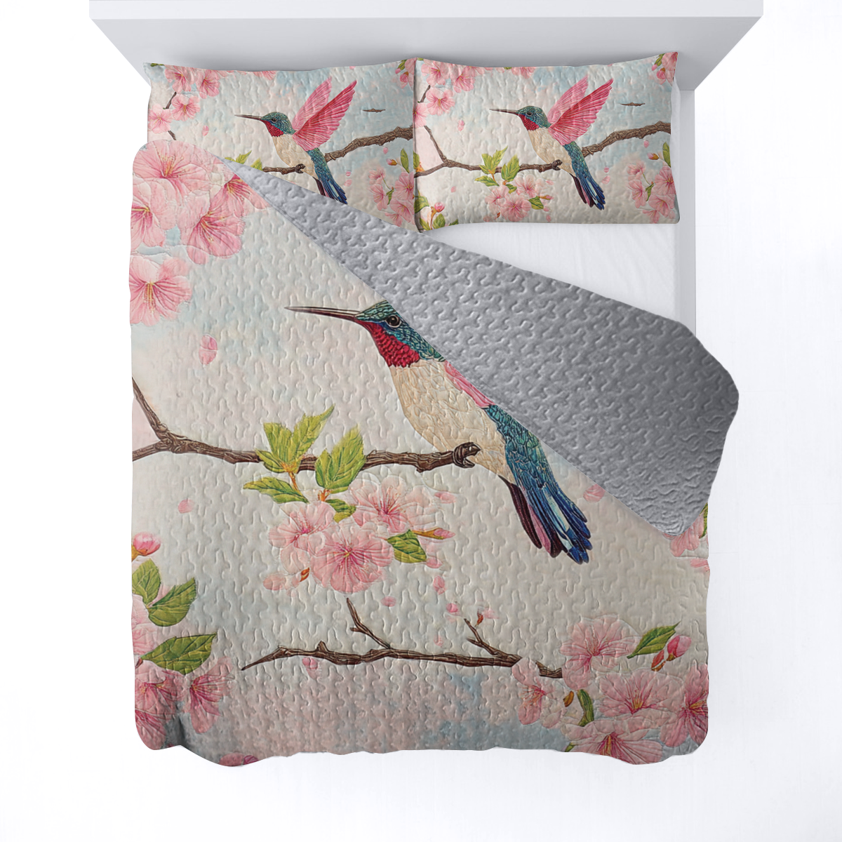 Shineful All Season Quilt 3-Piece Set - Hummingbird Bliss