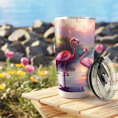 Shineful 20oz Tumbler Tranquill Flamingo