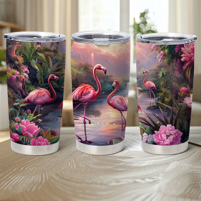 Shineful 20oz Tumbler Tranquill Flamingo