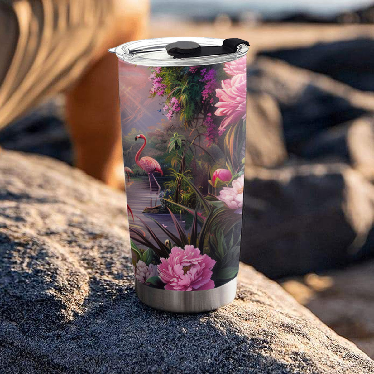 Shineful 20oz Tumbler Tranquill Flamingo