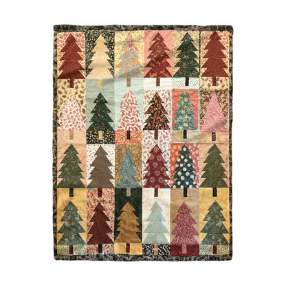 Couverture polaire brillante Motif sapin de Noël festif