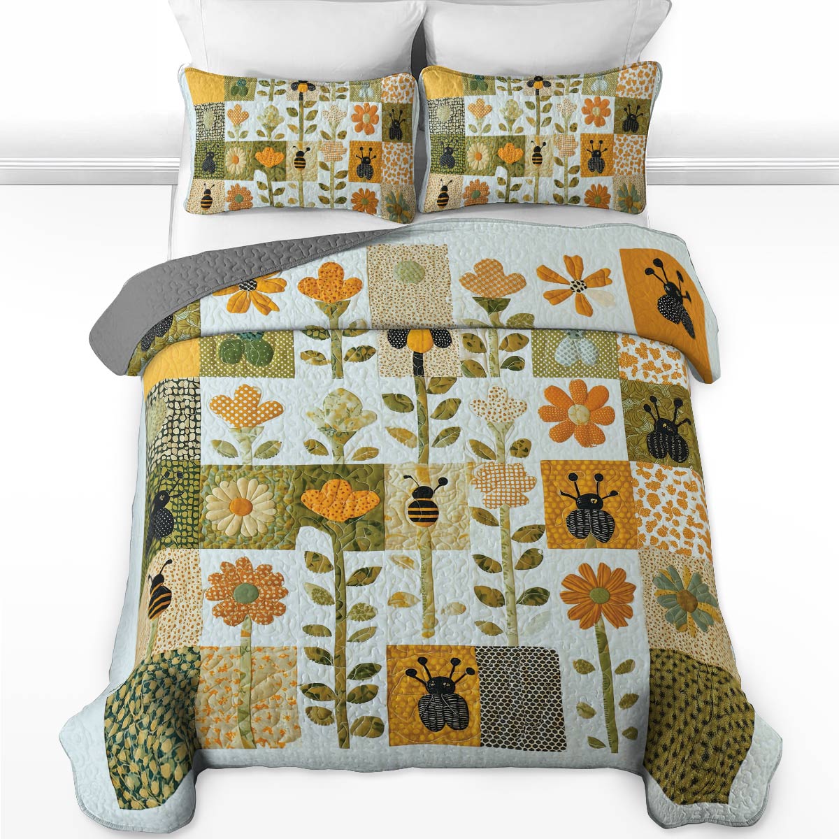 Shineful All Season Quilt 3-teiliges Set - Bloom &amp; Buzz 