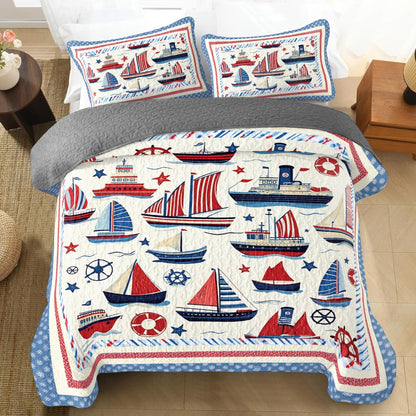 Shineful All Season Quilt 3-teiliges Set - Sail Away Cozy