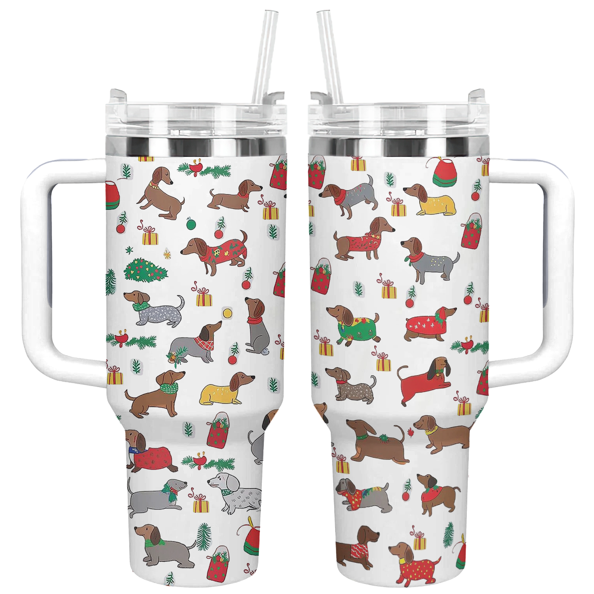 Shineful Tumbler Christmas Dachshund Cheer