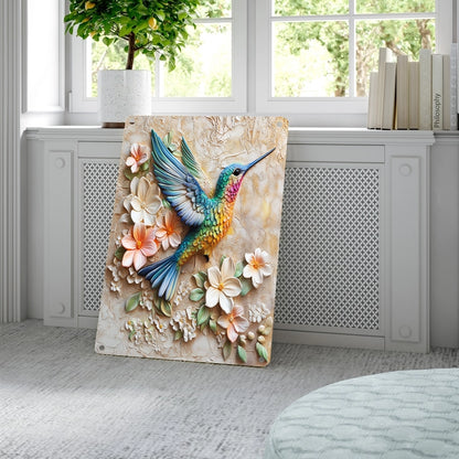 Shineful 2D Metal Sign Wings of Joy Hummingbird