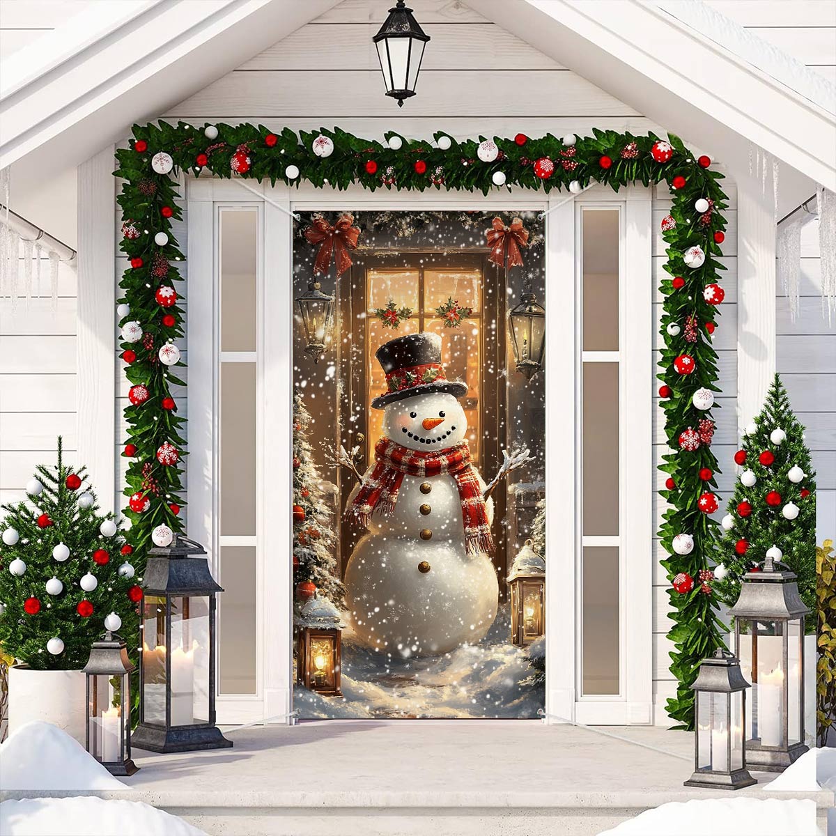 Shineful Door Cover - Snowy Welcome