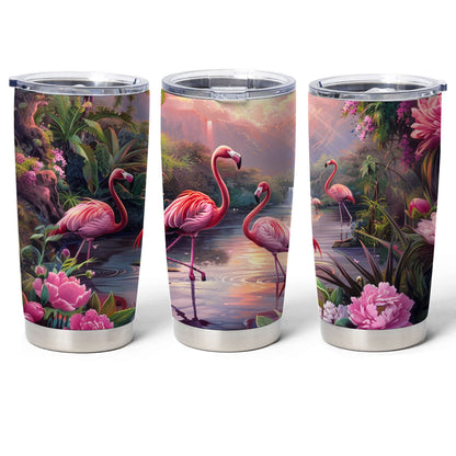 Shineful 20oz Tumbler Tranquill Flamingo