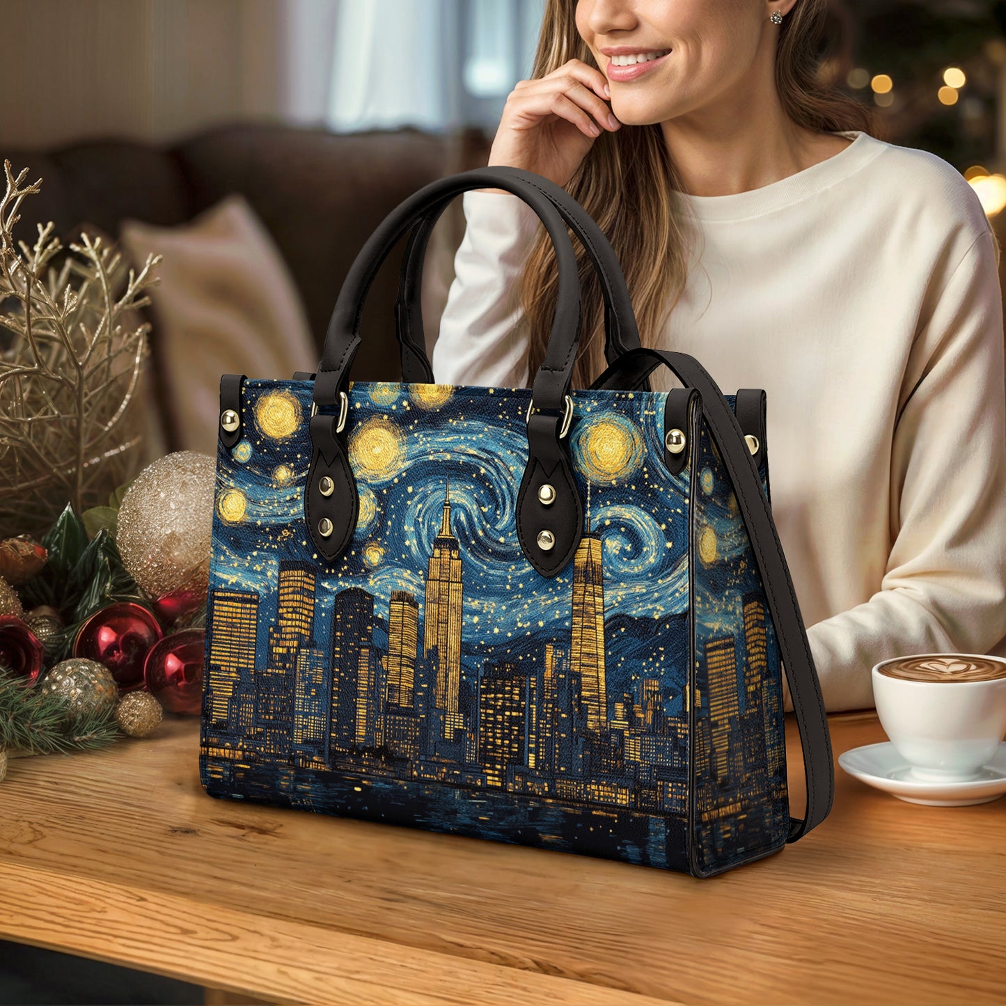 Shineful Leather Bag Starry Skyline