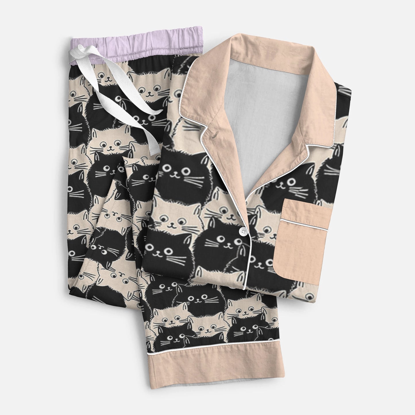 Shineful Pajama Top and Pants Cute Fat Cats