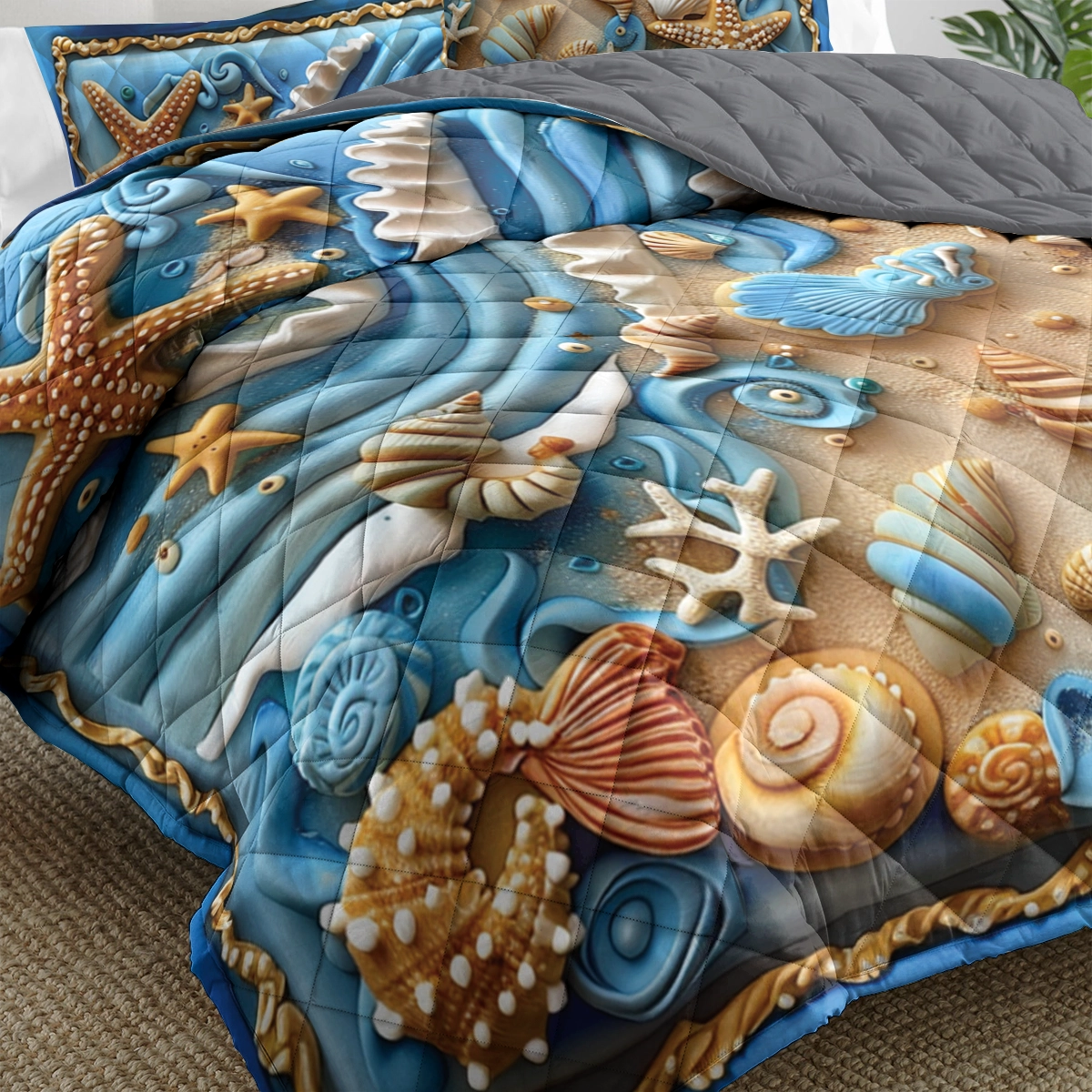 Shineful All Season Quilt 3-Piece Set Seashore Splendor