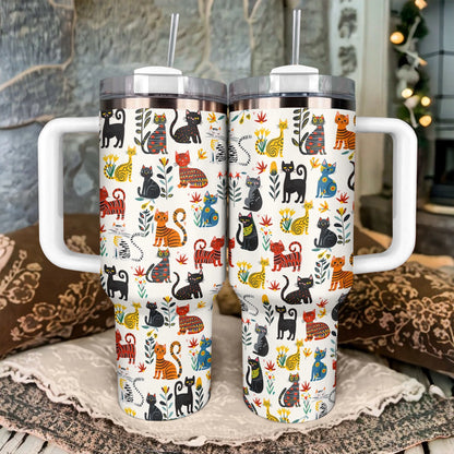 Shineful Tumbler Cute Whimsical Cat